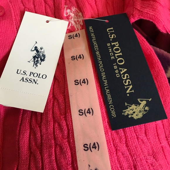 U.S. Polo ASSN Girl button down sweater size 4T. - Picture 4 of 5